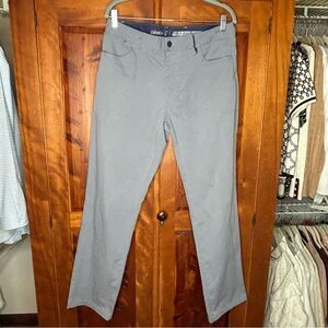 Johnnie-O Gray Prep-Performance Golf Pants Casual Preppy Casual Men's SZ 33x32